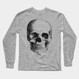 Halftone Skull Rock Long Sleeve T-Shirt